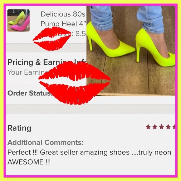 Delicious 80s Neón Yellow Closed Toe Pump Heel 4” - Picture 2 of 8